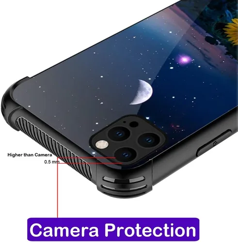 Vista 3 de ZHEGAILIAN Funda compatible con iPhone 13 Pro Max, funda protectora antideslizante de poliuretano termoplástico suave con cuatro esquinas reforzadas
