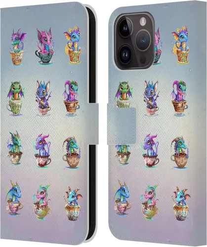 Vista 88 de Head Case Designs Officially Licensed Ruth Thompson Boba Tea Cup O Dragons Leather Wallet Case Compatible with Apple iPhone 7 Plus / 8 Plus