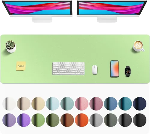 Vista 158 de Aothia - Protector de escritorio de cuero sintético grande, base antideslizante para mouse y superficie para escribir, impermeable, fácil de Agua