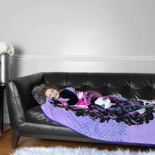 Vista 2 de Franco - Ropa de cama infantil de microfibra súper suave, 46 pulgadas x 60 pulgadas, diseño de Descendientes 3 de Disney