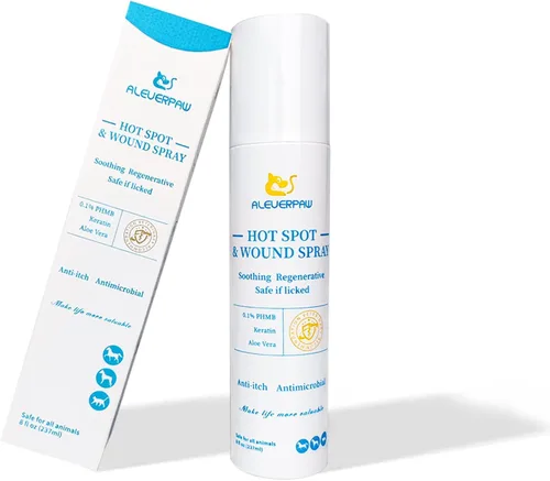 Tratamiento de puntos calientes, spray para aliviar la picazón para perros y gatos. Revive arañazos, llagas, erupciones cutáneas, picazón en la piel