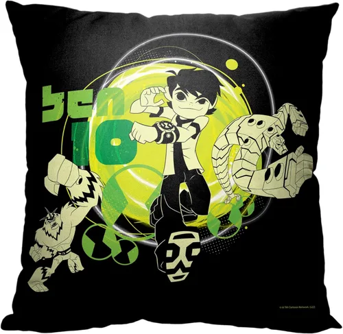 Vista 4 de Northwest Cartoon Network's 10 almohadas, 18 x 18 pulgadas, silueta Ben