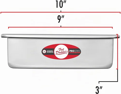 Vista 3 de Fat Daddio's PSQ-442 - Molde cuadrado de aluminio anodizado para tartas, 4 x 2 pulgadas