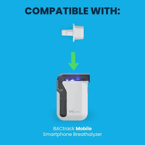 Vista 3 de BACtrack Boquillas de alcoholímetro para teléfonos inteligentes móviles Consejos de reemplazo de probador de alcohol BAC Elegible para FSA/HSA