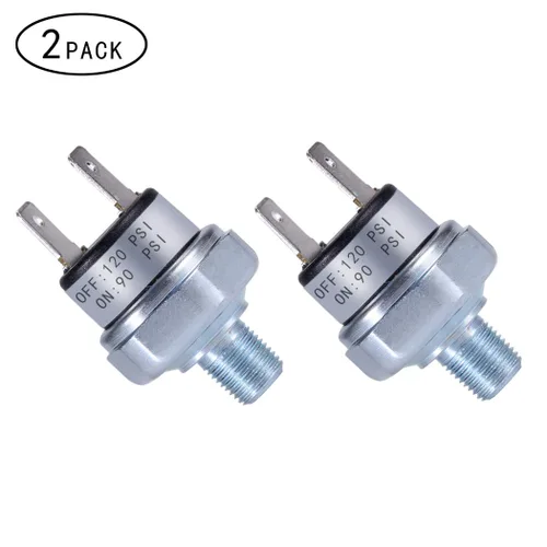 Vista 2 de Interruptor de presión de aire 90-120 PSI 1/8"-27 NPT DC 24V 12V Compresor de aire 90 PSI