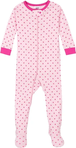 Vista 5 de Gerber Pijama con pies para bebé niña, paquete de 4
