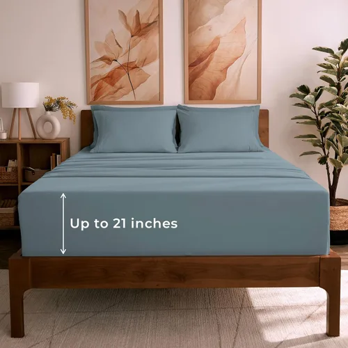 Vista 34 de Mellanni - Juego de sábanas individual de 4 piezas de la colección icónica, (incluyendo 2 fundas de almohada), bolsillo profundo de 16 pulgadas