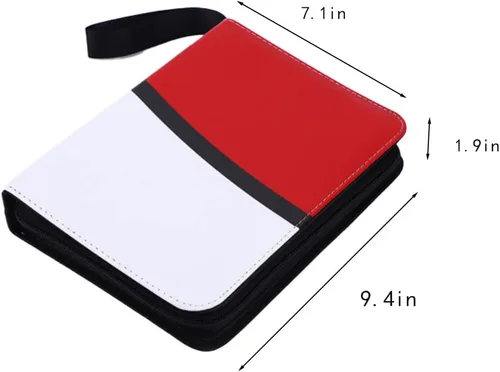Vista 2 de Carpeta para tarjetas coleccionables, 4 bolsillos, 50 fundas extraíbles, colección de 400 tarjetas, álbum compatible con Pokemon, TGC, MTG, tarjetas
