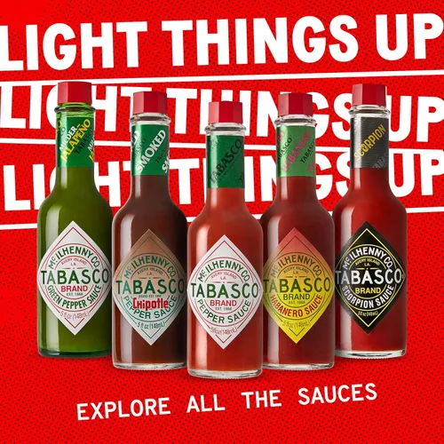 Vista 8 de TABASCO Paquete variado de salsa picante de marca, el juego de regalo incluye cinco sabores diferentes de salsa picante TABASCO de 5 fl oz, perfecto
