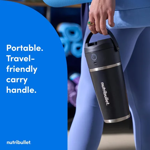Vista 6 de Batidora portátil nutribullet Flip con taza aislada, blanca, NBPB50350AW Blanco