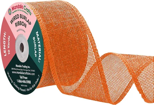 Vista 11 de Mandala Crafts Cinta de arpillera rosa con alambre de 1 pulgada de ancho para manualidades, rollo de 10 yardas de cinta rústica de arpillera