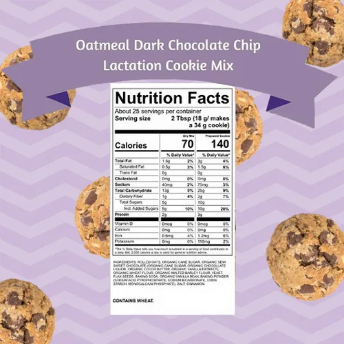Vista 3 de MilkBliss mezcla de galletas de chispas de chocolate oscuro y avena para lactancia – Suplemento de galletas para la lactancia y el aumento