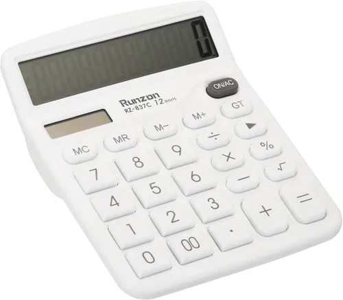 Vista 9 de PATIKIL Calculadora de escritorio, pantalla LCD grande de 12 dígitos, calculadora electrónica, batería solar, doble potencia, para escritorio