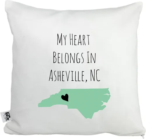 Vista 12 de Moonlight Makers, AVL, Asheville North Carolina, Decorative Pillow Case, 100% Cotton Canvas Pillowcase, Farmhouse Decor, Gift for Home, Funny Design