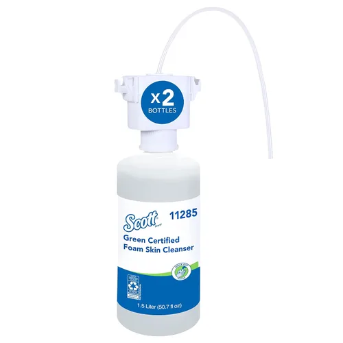 Vista 12 de Scott Professional Jabón de manos de espuma con certificación verde (91591), 1.2 L, espumoso, transparente, sin fragancia añadida, Ecologo