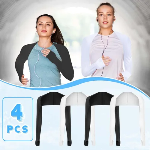 Vista 3 de PHOGARY Chal de enfriamiento mangas para brazos, protección solar UV, fundas de brazo cómodas y transpirables anti-UV para mujer