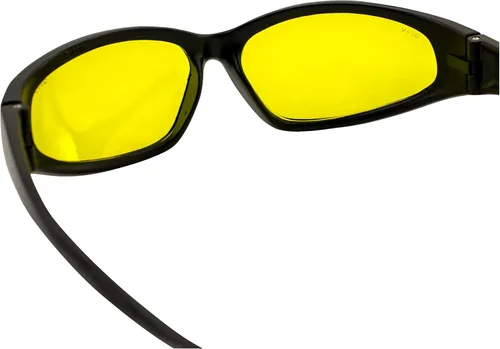 Vista 5 de Global Vision Hercules - Gafas de sol de seguridad con oscurecimiento automático, marco negro mate con lentes fotocromáticas amarillas a humo las 24