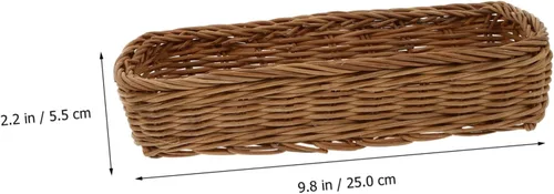 Vista 4 de Zerodeko 1pc Sundries Storage Tray Decor Silverware Storage Baskets Easter Egg Basket Desktop Basket Burger Basket Desktop Tray Creative Cutlery