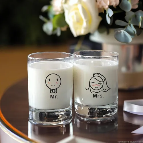Vista 3 de BoldLoft Mr and Mrs - Vasos para novios y novios para recién casados, despedida de soltera, compromiso, regalos de boda para parejas