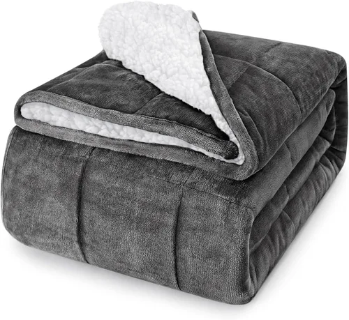 Vista 28 de yescool - Manta con peso, 7 libras, fresca, transpirable, con cuentas de cristal prémium, lavable a máquina, para dormir, 60-90 libras, 41 x 60 Gris