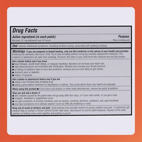 Vista 4 de Parches de nicotina transparentes Rugby - Parche de sistema transdérmico de 21mg - Ayuda para dejar de fumar o vapear - Paso 1 - 14