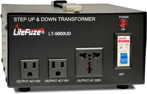 Vista 13 de LiteFuze LF - Transformador de voltaje elevador de alta resistencia de 1000 vatios con tecnología de detección de potencia - Convertidor de 110/120