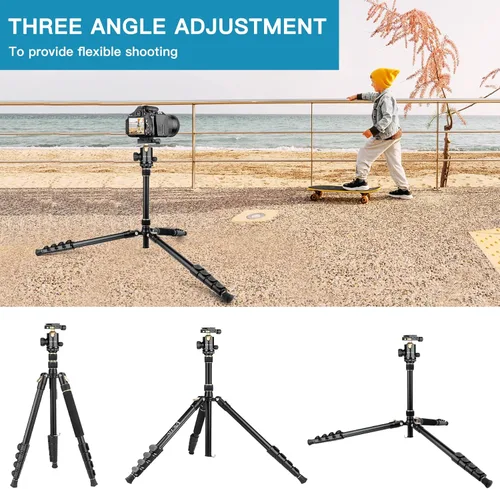 Vista 7 de Trípode DSLR Profesional para Fotografía - Alto, Ligero y Resistente - Miras de Detección, Telescopio y Prismáticos - Unidad de Trípode Completa