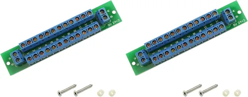 PCB007 1X 12 Position Power Distribution Board 2 entradas 2 x 13 salidas para voltaje de CA CC Nuevo (paquete de 2)