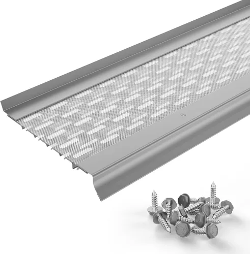 Vista 19 de Micromesh 5 pulgadas Gutter Guards Leaf Protection, 1 Pies Paquete de muestra Bronce oscuro, Malla de acero inoxidable, Cubiertas de canalón