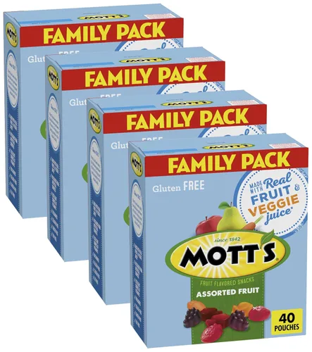Vista 5 de Aperitivos Mott's con sabor a frutas, surtido de golosinas, 0.8 onzas, 40