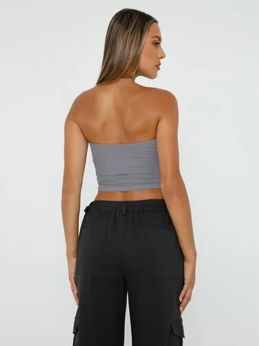 Vista 5 de Trendy Queen Paquete de 3 camisetas de tubo para mujer, sin tirantes, básicas, sin espalda, brasier bandeau sólido, trajes de verano