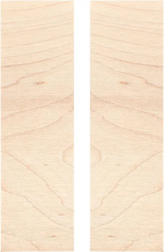 Vista 2 de Chunful 4 piezas de material para mango de cuchillo de arce rizado, madera natural, escalas de mango de cuchillo para manualidades DIY 3/8" x 1.5" x