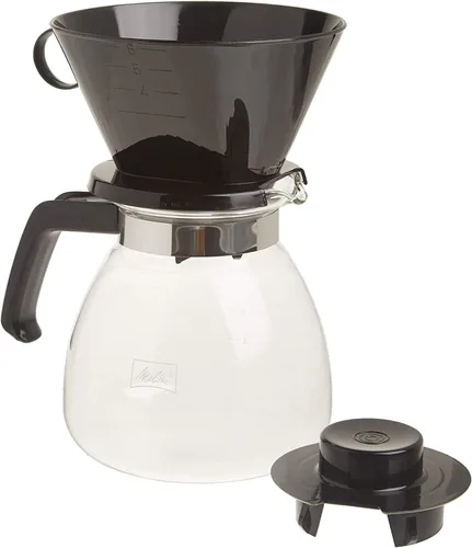 Vista 2 de Melitta Cafetera de 52 oz. con jarra de vidrio para café con goteo, negra