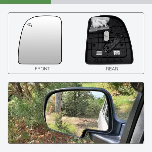 Vista 3 de SCITOO Espejo retrovisor lateral de vidrio para 1999-2017 para Ford F-250 /F-350 SUPER DUTY/E-150/250 SUPER DUTY/E-350/450 SUPER DUTY/EXCURSION