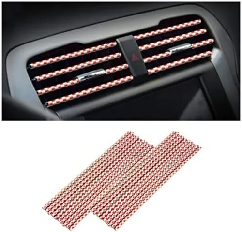 Vista 9 de 8sanlione 20 tiras de decoración de aire acondicionado de automóvil, tira de ajuste de salida de aire flexible, accesorios interiores de automóvil