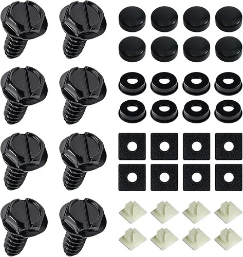 Vista 9 de Tornillos antirrobo para placa de matrícula, accesorios de montaje resistentes a manipulaciones, juego de tornillos de seguridad de 1/4" (M6), kit