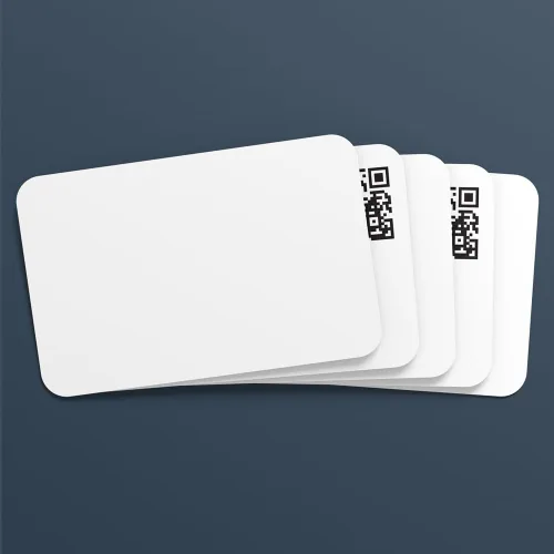 Vista 12 de Tarjeta de visita digital, sin suscripción, toque para compartir. Paquete de 2, un negro más un Silver Prism NFC tarjetas habilitadas con código QR.
