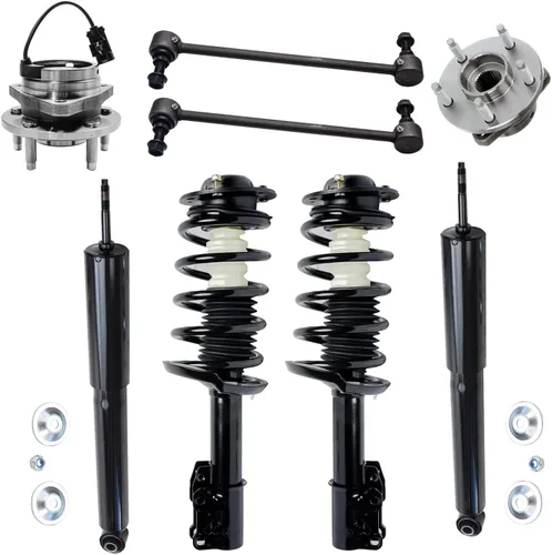 Vista 226 de Detroit Axle - Kit de 4 piezas de manguetas de dirección para Honda Civic 2006-2011, 2 manguetas de dirección delanteras y bujes de ruedas