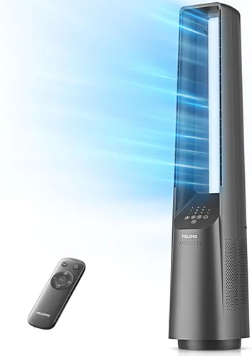 Vista 12 de PELONIS - Ventilador inteligente sin aspas de 40 pulgadas para dormitorio - Ventilador de torre, compatible con Alexa/Google/WiFi, motor DC, 6