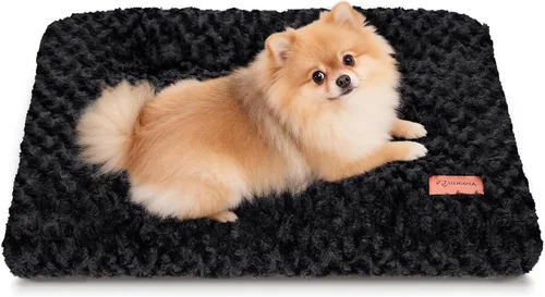 Vista 16 de ULIGOTA - Alfombrilla de cama para perro, suave y mullida, para jaula de perro, cama para perros pequeños, medianos y grandes, y gatos, lavable