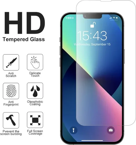 Vista 4 de cubaco Protector de pantalla IPHONE 12 Pro Max / 3 unidades de vidrio templado H9 de alta calidad, (99% más de dureza) marco alineador para una