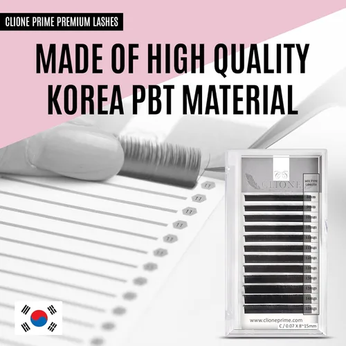 Vista 4 de CLIONE PRIME Extensiones de pestañas – 0.07 C Curl Extensiones de pestañas 0.315-0.591 in de longitud mixta, extensiones de pestañas de volumen mega
