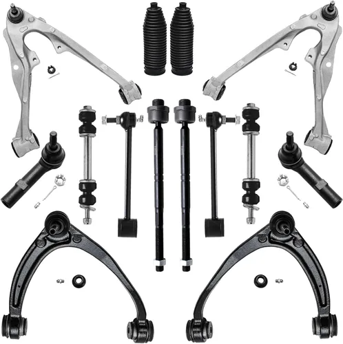 Vista 23 de Detroit Axle - Kit de suspensión RWD Front End de 16 piezas para Chrysler 300 Dodge Charger Challenger 11-14, 6 brazos de control, 4 barras