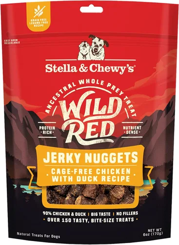 Vista 9 de Stella & Chewy's Wild Red Jerky Nuggets - Golosinas para perros de carne de res y cordero con 90 % ricas en proteínas, recompensas de entrenamiento