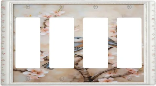 Vista 74 de Cubiertas decorativas para interruptor de luz de arte BOHO, figura abstracta de 1 gang, salida basculante, placa frontal decorativa del interruptor