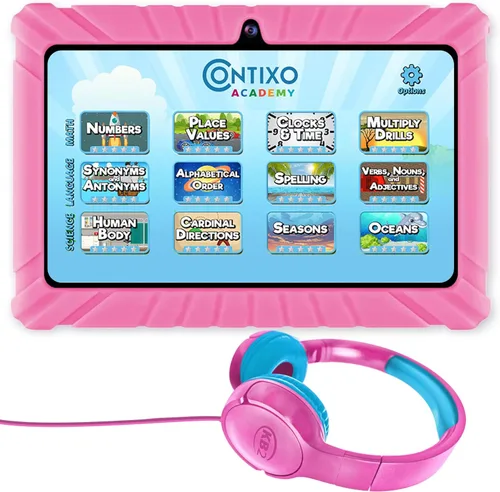 Vista 11 de Contixo Paquete de tabletas para niños, IPS de 7 pulgadas, 50 libros de cuentos exclusivos de Disney precargados (valor de $200), tableta