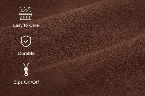 Vista 9 de KOPEKS Cama ortopédica de espuma viscoelástica para perros de 7 pulgadas de grosor, cama extragrande para perros con almohada, color marrón, 50 x 34