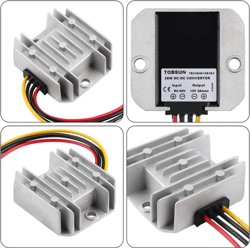 Vista 2 de Reductor de voltaje DC 8V-40V a 12V 3A 36W Convertidor de impulso automático de aumento y reducción de voltaje Módulo transformador impermeable