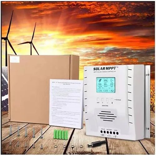 Vista 7 de Controlador de carga MPPT 60 amperios, regulador de carga de panel solar 12V 24V Auto 60A, entrada máxima 100V con pantalla LCD para batería