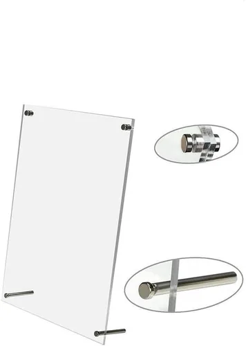 Vista 2 de Marco de fotos acrílico moderno - Escritorio/independiente (8 x 10 pulgadas)